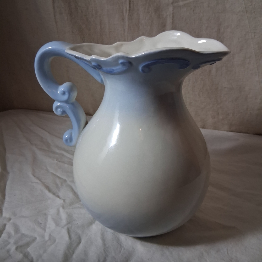Ceramic Pitcher with Floral Design - Picture 2 of 3